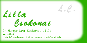 lilla csokonai business card